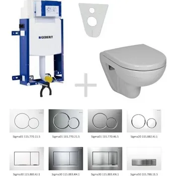WC sada Geberit KOMBIFIX - sada pro závěsné wc + wc závěsné zkrácené Jika Lyra Plus a sedátko 110.302.00.5 bílá