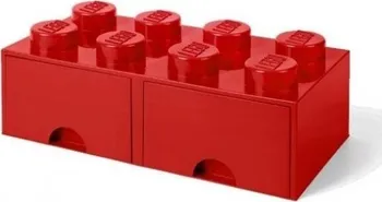 LEGO Úložný box 8 s šuplíky červený