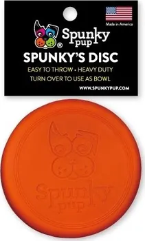 Hračka pro psa Spunky Pup Létající talíř 15 cm oranžový