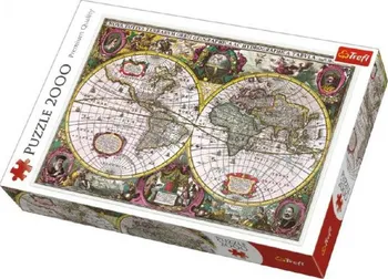 Puzzle Trefl Mapa Světa rok 1630 2000 dílků