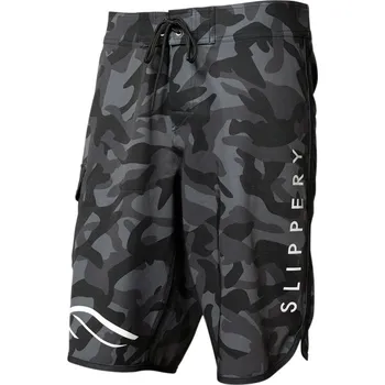 Pánské plavky Slippery USA Pánské plavky - SLIPPERY BOARD SHORTS černá camo kalhoty velikosti: 38