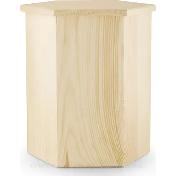 Smuteční dekorace Urna dřevěná borovicová základní (Pohřební urna)