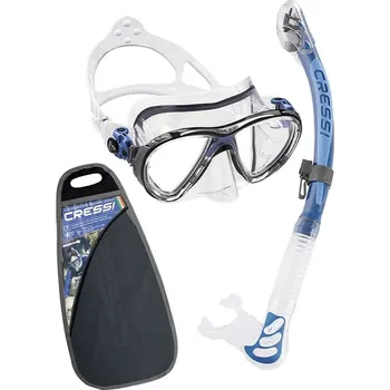 Sport Set maska+šnorchl Cressi BIG EYES EVOLUTION & ALPHA ULTRA DRY, modrý