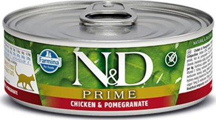 N&D Cat Prime Kitten Chicken & Pomegranate 80 g od 27 Kč - Zbozi.cz