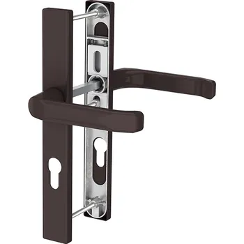 Dveřní kování ROTO Klika-klika SATURN úzký štítek 32 mm Barva: Hnědá RAL 8019