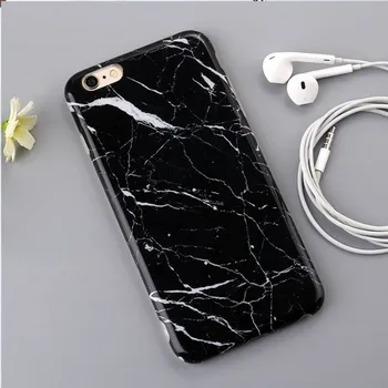 Pouzdro na mobilní telefon Ochranný kryt z měkkého plastu pro Apple iPhone 7 Plus / 8 Plus - černý mramor