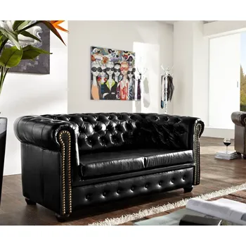 Pohovka Askont Pohovka Chesterfield Bis 2M Antique Black