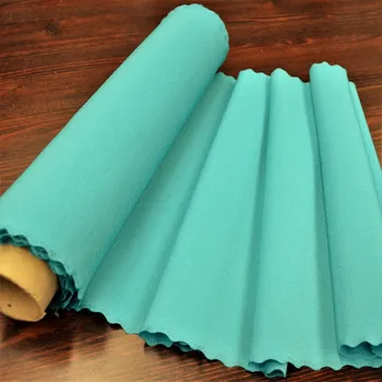 Teflonová šála v metráži - 3015 - tyrkysová 38 zakončení vlnkou