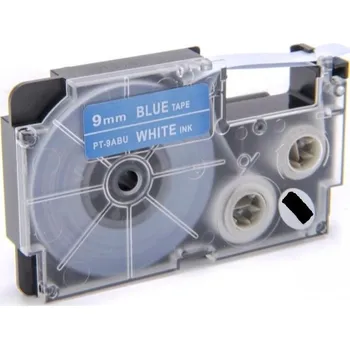 Pásek do tiskárny Kompatibilní páska s Casio XR-9ABU 9mm x 8m bílý tisk / modrý podklad