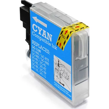 Brother LC-980/LC-985/LC-1100 azurová (cyan) kompatibilní cartridge