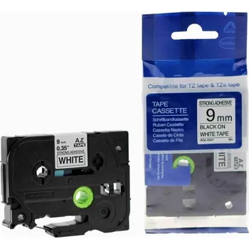 Pásek do tiskárny Kompatibilní páska s Brother TZ-S221/TZe-S221 9mm x 8m extr.adh. černý tisk/bílý podklad