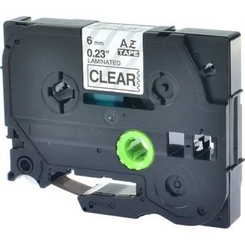 Pásek do tiskárny Kompatibilní páska s Brother TZ-S111/TZe-S111, 6mm x 8m, extr.adh. černý tisk/čirý podklad