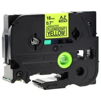 Pásek do tiskárny Kompatibilní páska s Brother TZ-C41/TZe-C41, signální 18mm x 8m, černý tisk/žlutý podklad