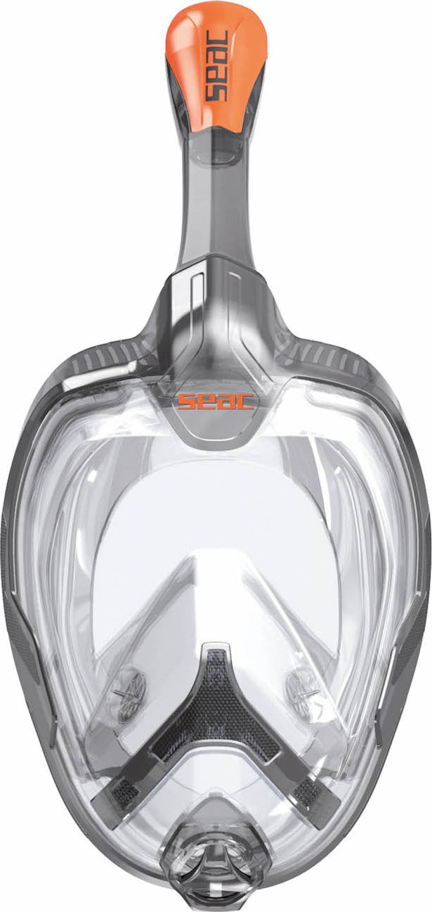 Celoobličejová šnorchlovací maska Seac Unica černá/oranžová L/XL