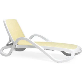 Zahradní lehátko Nardi Plastové lehátko ALFA - Biely rám / béžová
