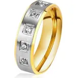 Šperky4U Ocelový prsten, šíře 6 mm, vel. 52 - velikost 52 - OPR0086-D-52