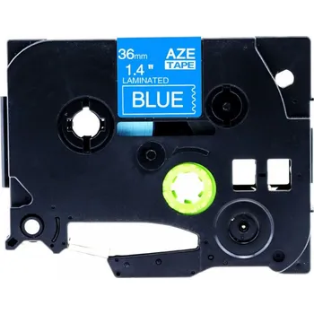 Pásek do tiskárny Kompatibilní páska s Brother TZ-565 / TZe-565, 36mm x 8m, bílý tisk / modrý podklad