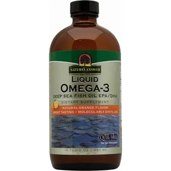 Přírodní produkt Nature´s Answer Omega-3 Rybí olej s příchutí pomeranče 480 ml