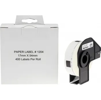 Kotouček do pokladny a tiskárny štítků Kompatibilní role etiket pro Brother DK-11204, 17mm x 54mm