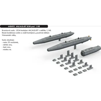Plastikový model Eduard 1/48 AN/ALQ-87 ECM pod