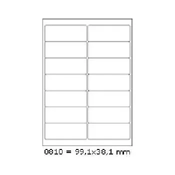 Speciální papír Samolepicí etikety 99,1 x 38,1 mm, 14 etiket, A4, 100 listů