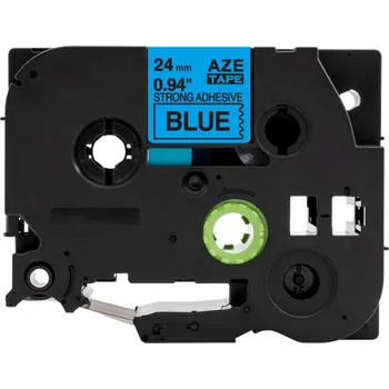 Pásek do tiskárny Kompatibilní páska s Brother TZ-S551 / TZe-S551, 24mm x 8m, extr.adh. černý tisk / modrý podklad
