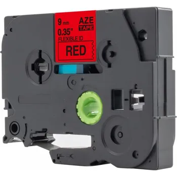 Pásek do tiskárny Kompatibilní páska s Brother TZ-FX421 / TZe-FX421, 9mm x 8m, flexi, černý tisk / červený podklad
