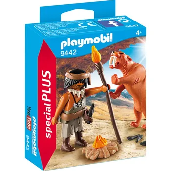 Stavebnice Playmobil Playmobil 9442 Neandrtálec se šavlozubým tygrem