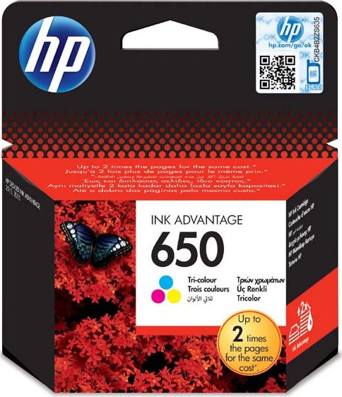 HP 650 CZ102AE barevná originální cartridge
