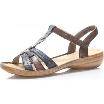 Dámské sandále Rieker 60838-12 S0 Braun Kombi