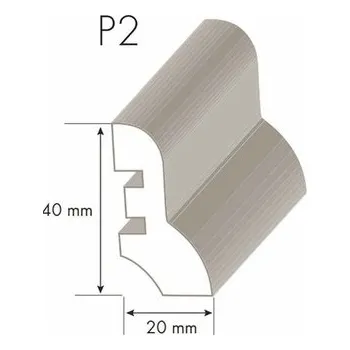 soklová lišta Podlahová lišta P2 20 x 40 x 2500 mm smrk
