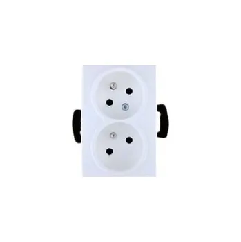 Elektrická zásuvka zásuvka 2nás. ELEGANT - sněh.bílá (bez rámečku)