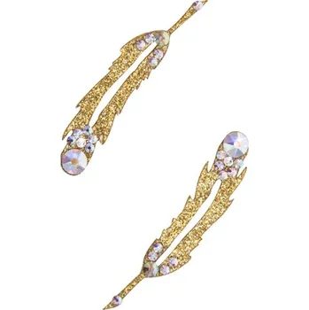 Souprava šperků SO.nia Bareskin šperk na tělo a vlasy Swarovski - HOPE 3 - peříčka zlatá - 2 ks