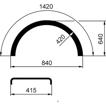 Blatník karosérie Blatník Parlok WL 415x1420