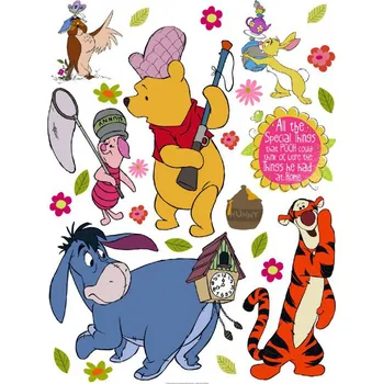 Samolepící dekorace DECOFUN Medvídek Pů na lovu 65 x 85 cm