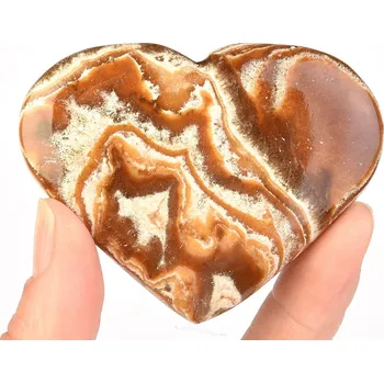 Přírodní kámen Aragonit srdce (Maroko) 67g