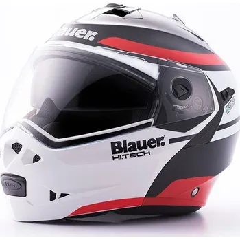 Helma na motorku Blauer Sky II černá/bílá/červená