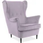 MAMBA křeslo Lord, sametově růžová