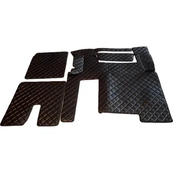 autokoberec Koberce kožené pro MAN TGX od 2007, 2 šuplíky, AUTOMAT, černá barva