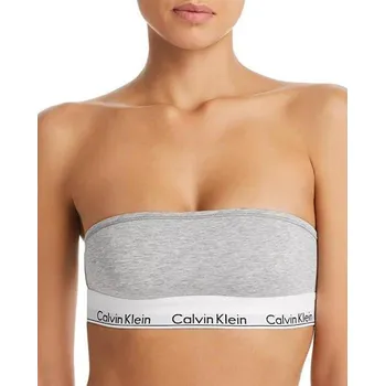 Calvin Klein Modern Cotton Bandeau šedá Podprsenka Calvin Klein Modern Cotton Bandeau šedá