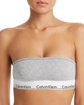 Podprsenka Calvin Klein Modern Cotton Bandeau šedá