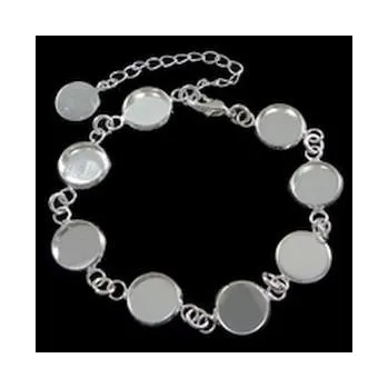 Náramek Náramek s kruhovými lůžky (10mm) 1ks