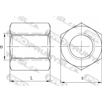 Matice Matice trapézová šestihranná DIN 103 Tr50x8