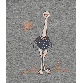 Dívčí noční košile Dívčí noční košile ZKT-003, dlouhý rukáv, šedý melír, vel. 158