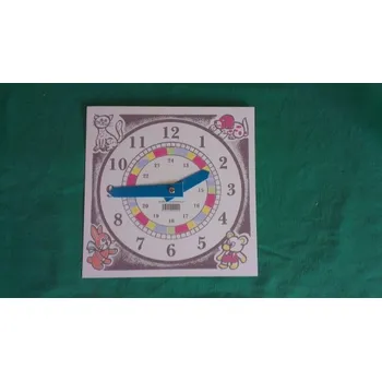 Hodiny Hodiny papírové dětské barevné 20x20cm
