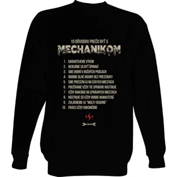 Pánská mikina Mikina bez kapuce Unisex s potiskem 10 dôvodov prečo byť s mechanikom pánské