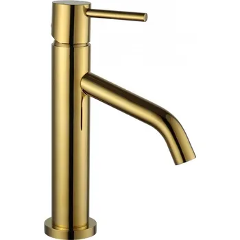 Vodovodní baterie Umyvadlová baterie MEXEN RUMBA - zlatá - nízká, 73500-50