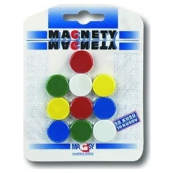 Dekorativní magnet Magnety MAGSY - 10ks mix barev O 2cm