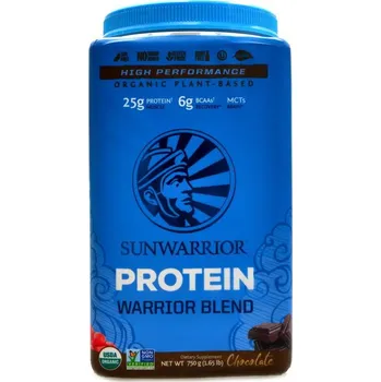 Protein Sunwarrior Protein Blend hrachový a konopný Bio 750 g čokoláda