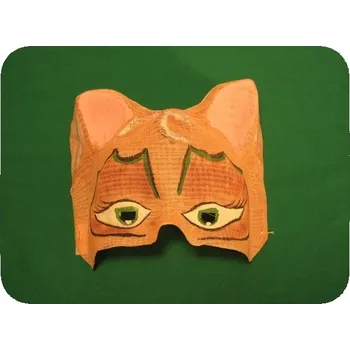 Karnevalová maska Polomaska organtýn. -kočička